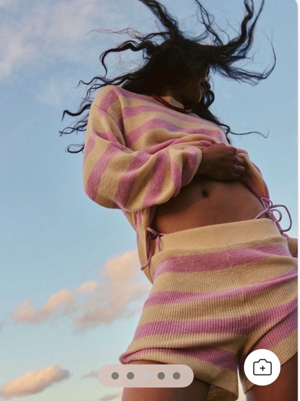 Free People Beach Malibu Surf Lightweight Playful Kint Summer Lounge Set NWT • S - Picture 8 of 10